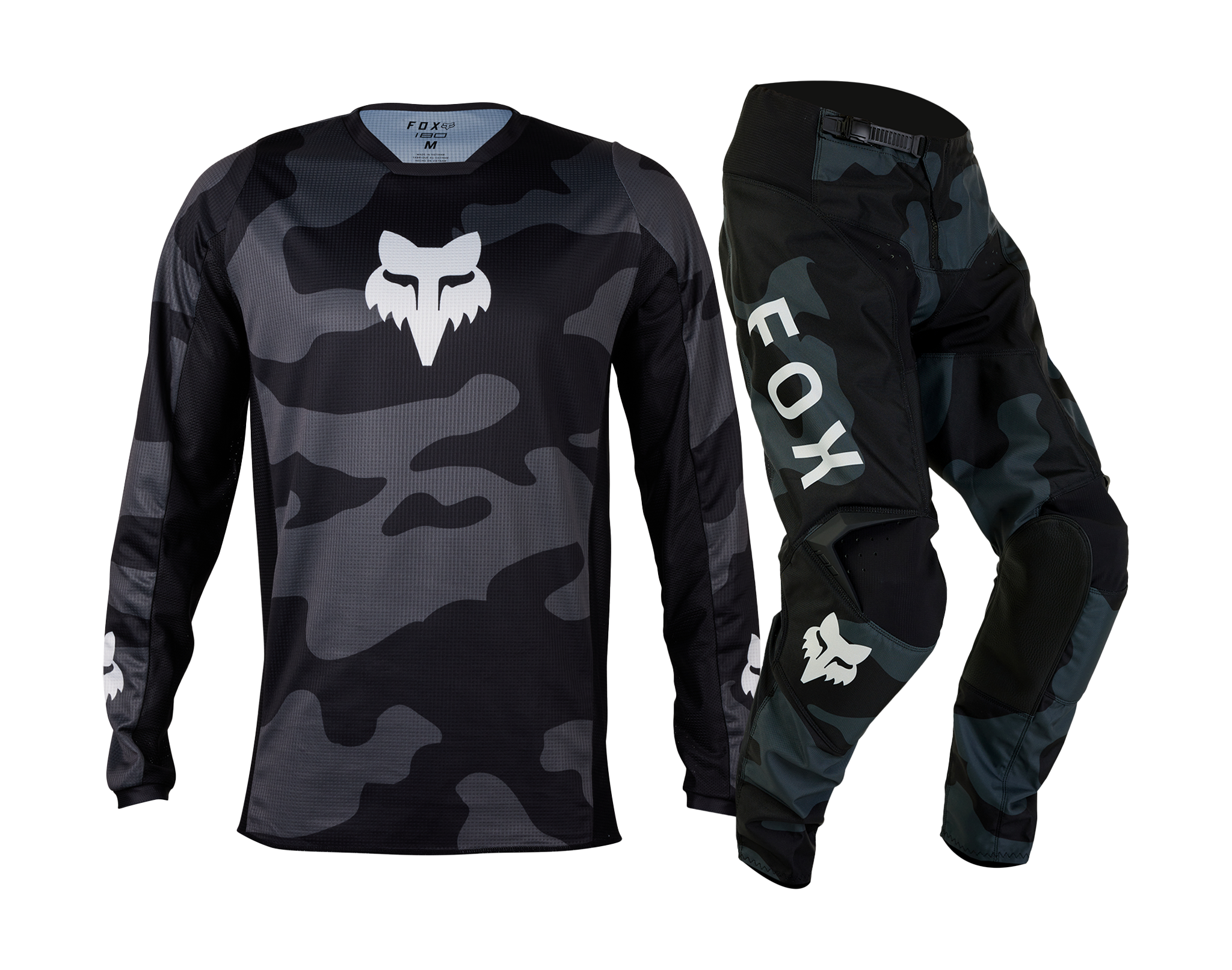 Fox Kinder Crosskleding 180 Bnkr - Zwart Camo