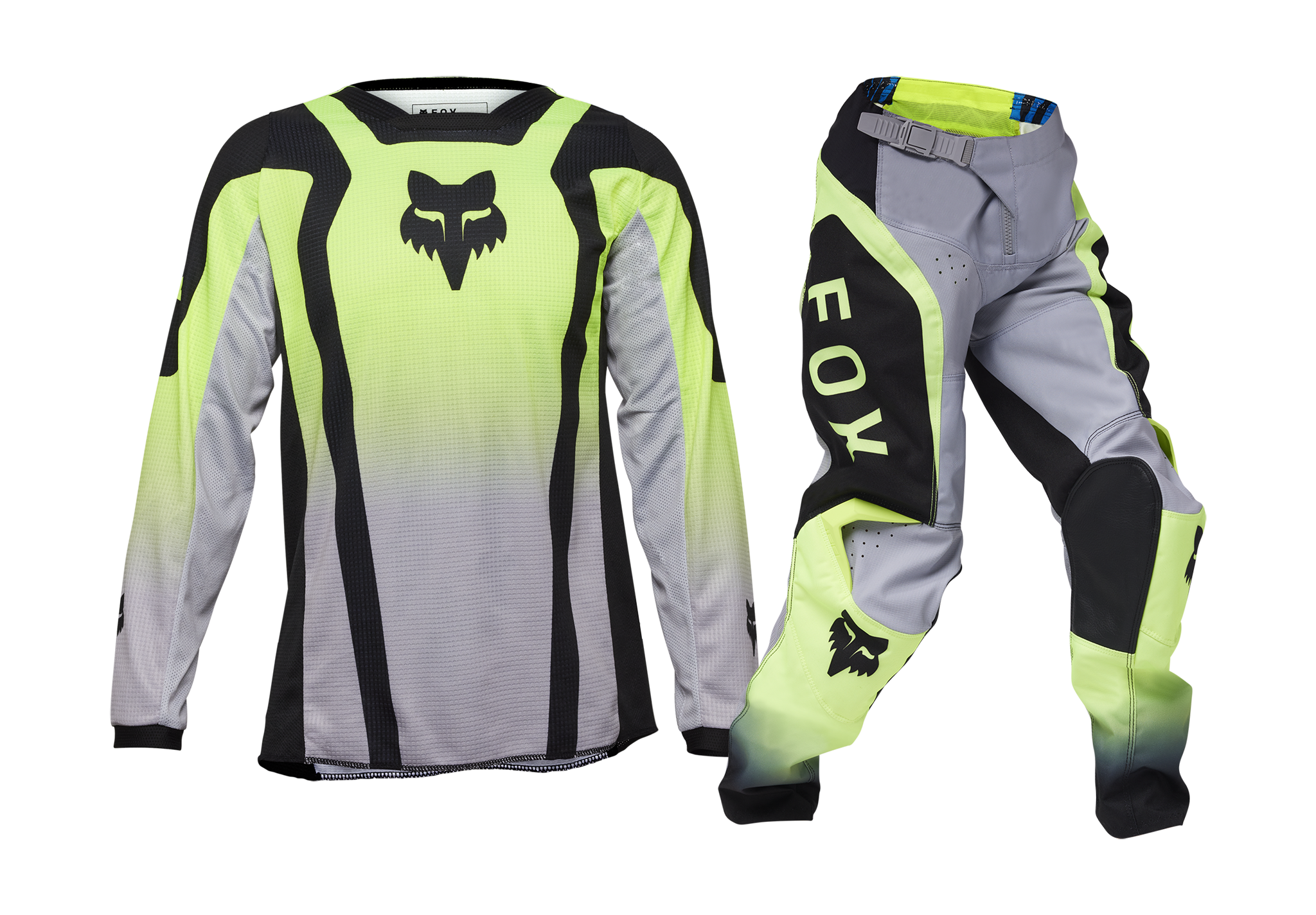 Fox Kinder Crosskleding 180 Lean - Fluo Geel
