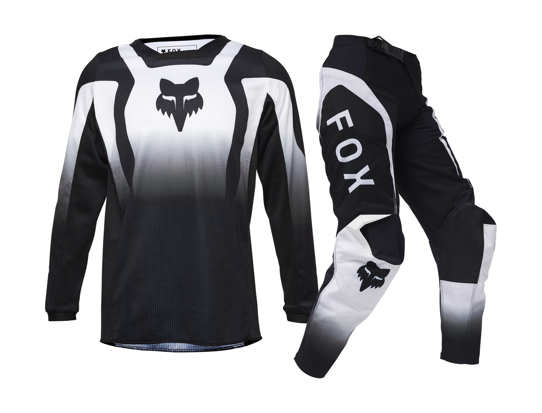 Fox Kinder Crosskleding 180 Lean - Zwart / Wit