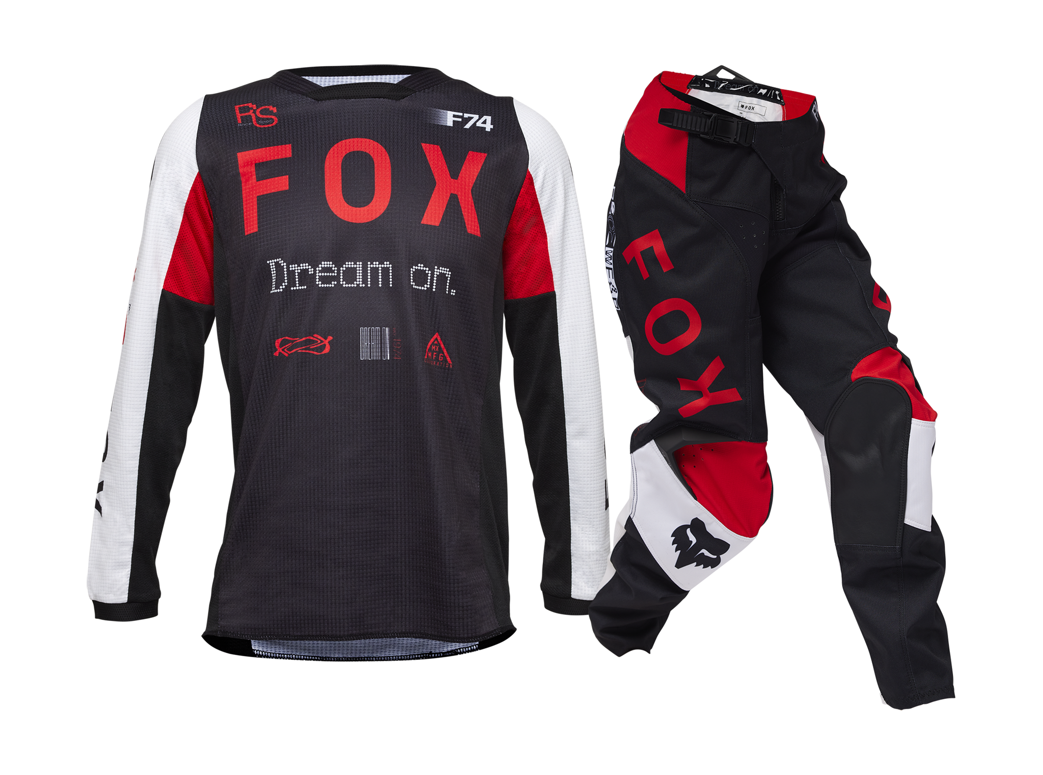 Fox Kinder Crosskleding 180 Race Spec - Fluo Rood