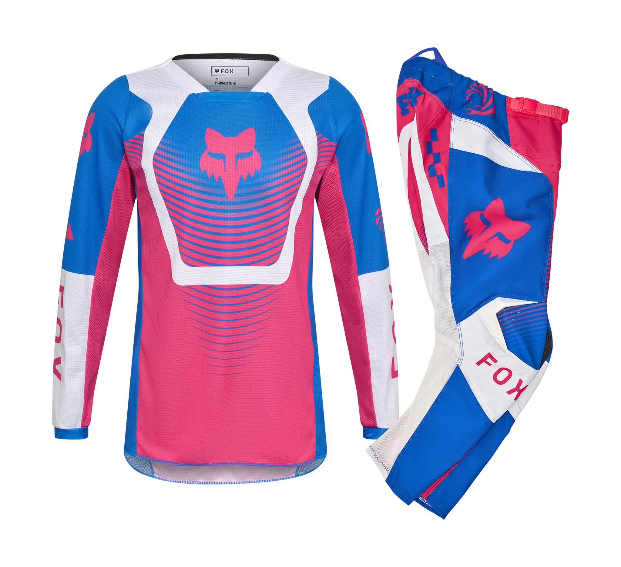 Fox Kinder Crosskleding 2026 180 Collect - Blauw / Roze
