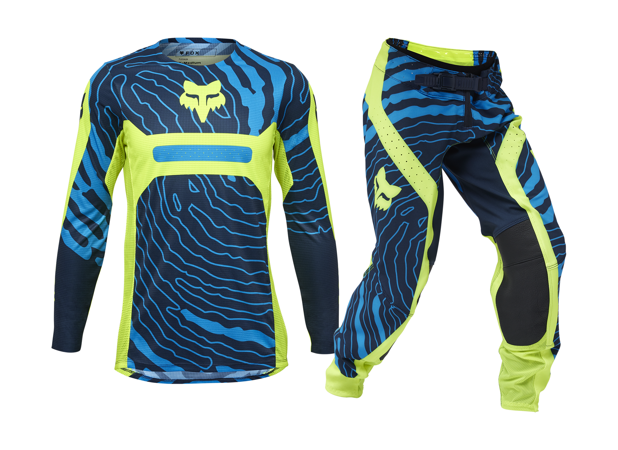 Fox Kinder Crosskleding Flexair Impression - Fluo Geel