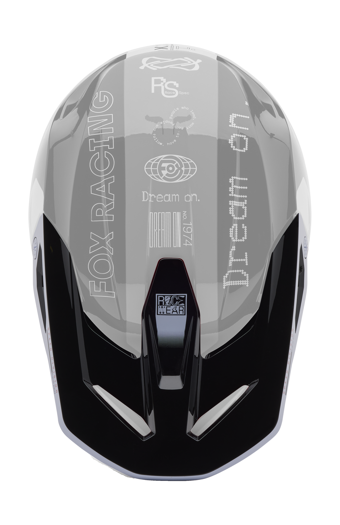 Fox Kinder Helmklep V1 Race Spec - Fluo Rood