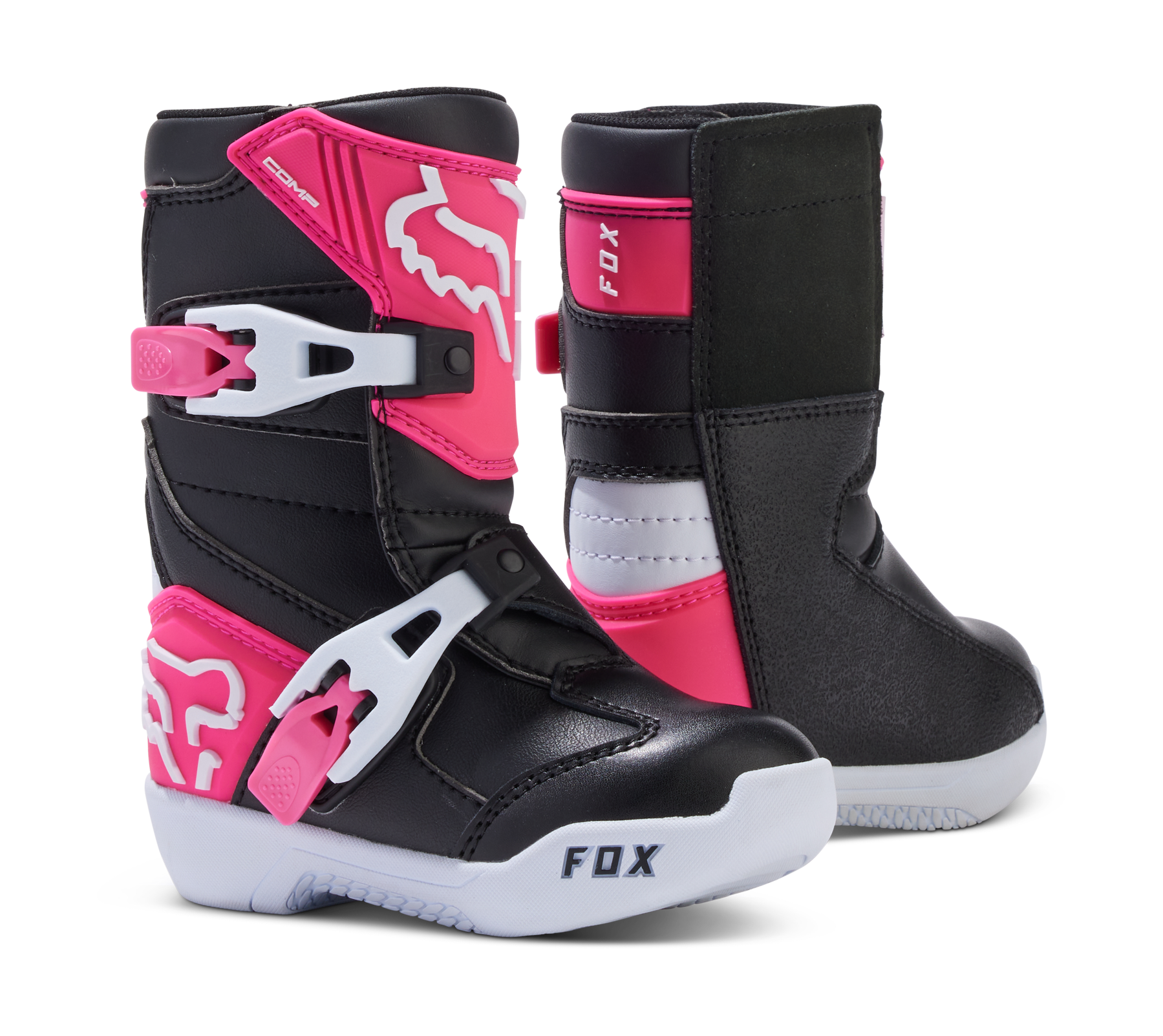 Fox Mini Crosslaarzen Comp - Zwart / Roze