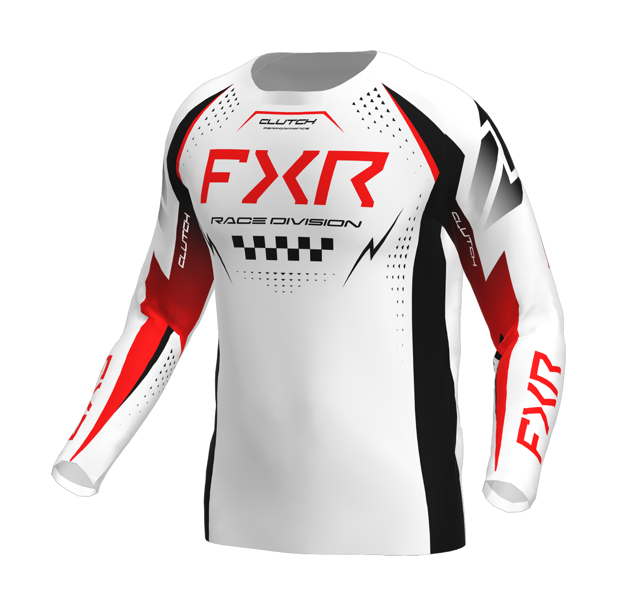 FXR Cross Shirt 2026 Clutch Pro - Wit / Rood / Zwart