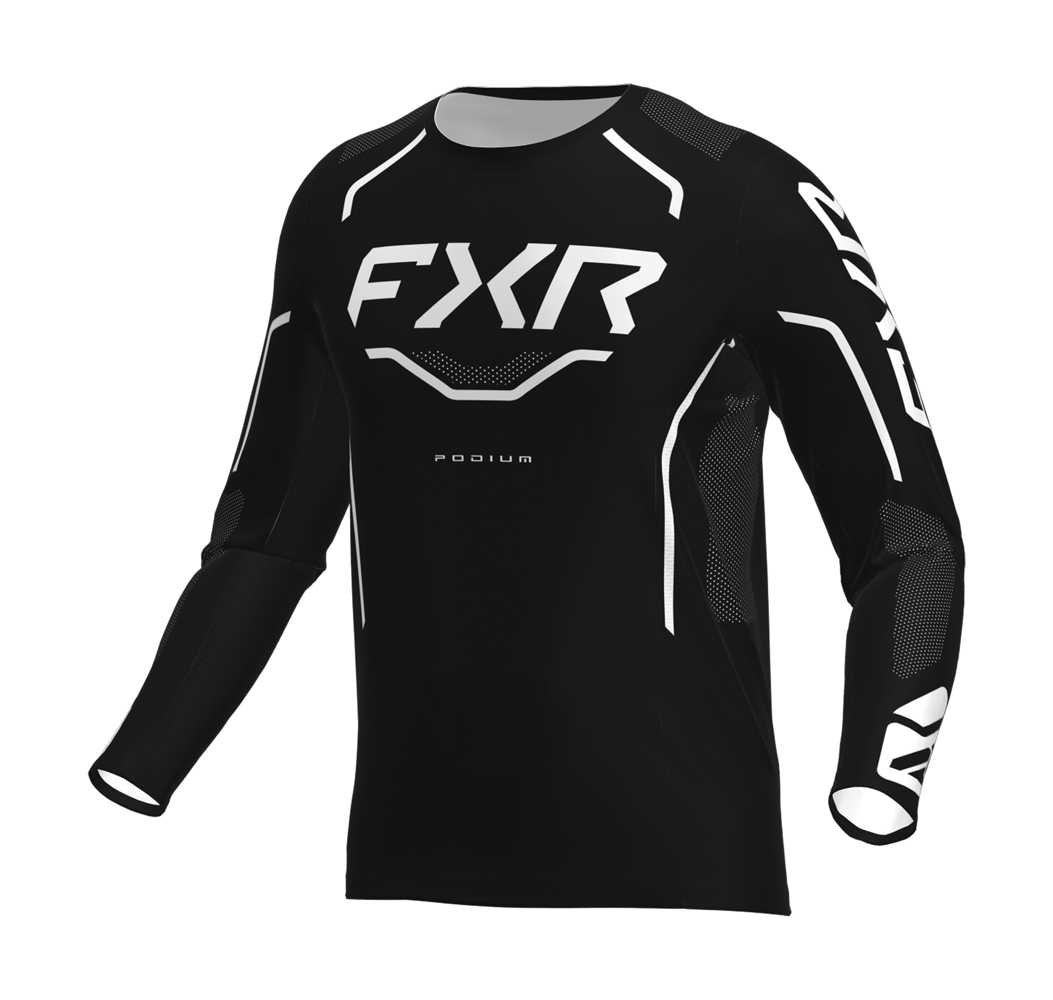 FXR Cross Shirt 2026 Podium Relay - Zwart / Wit