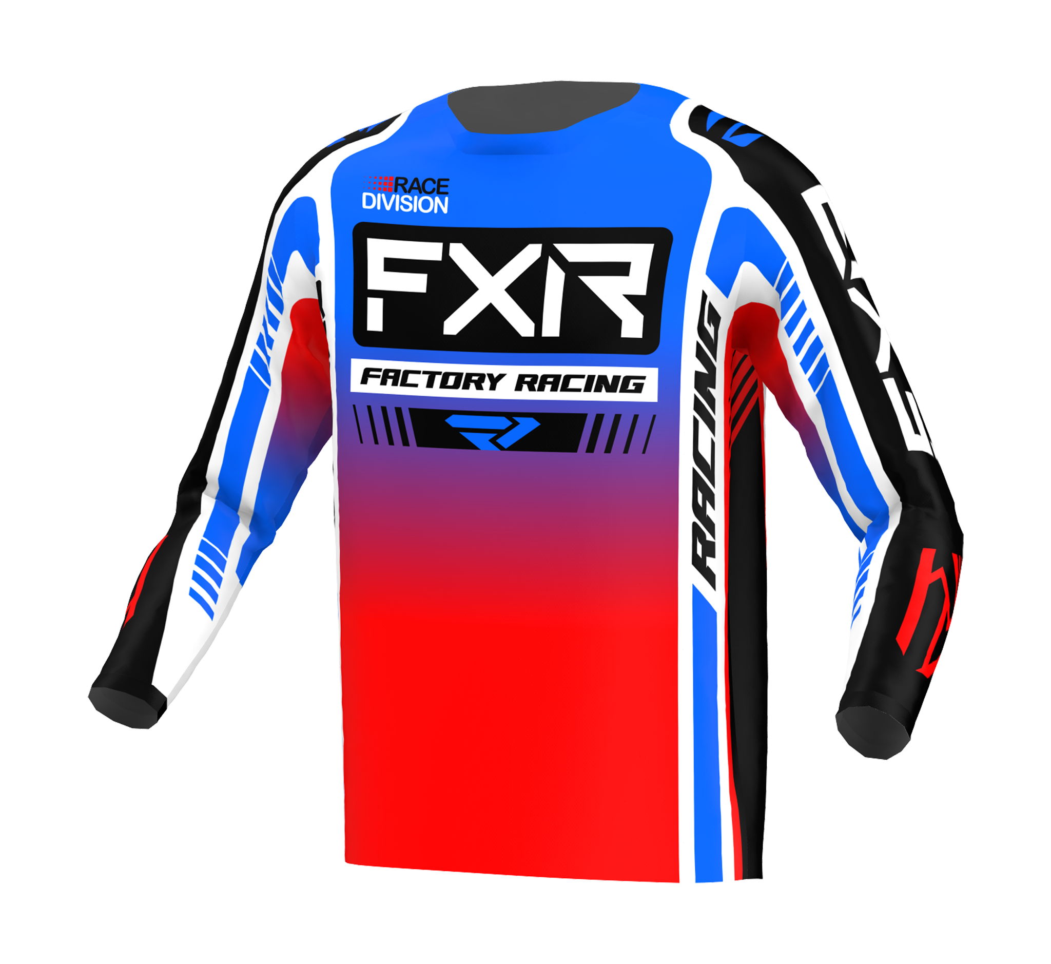 FXR Cross Shirt Clutch Pro - Blauw / Rood / Wit