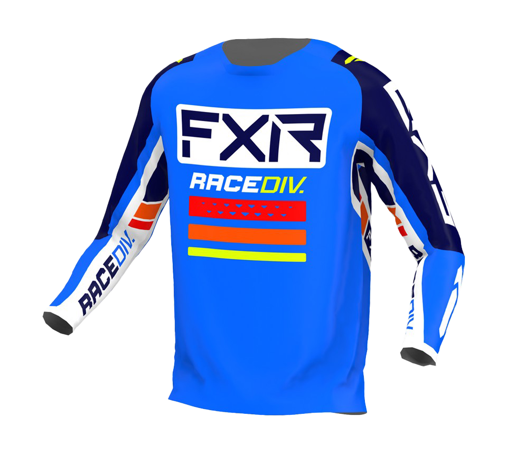 FXR Cross Shirt Clutch Pro - Cobalt Blauw / Wit / Navy