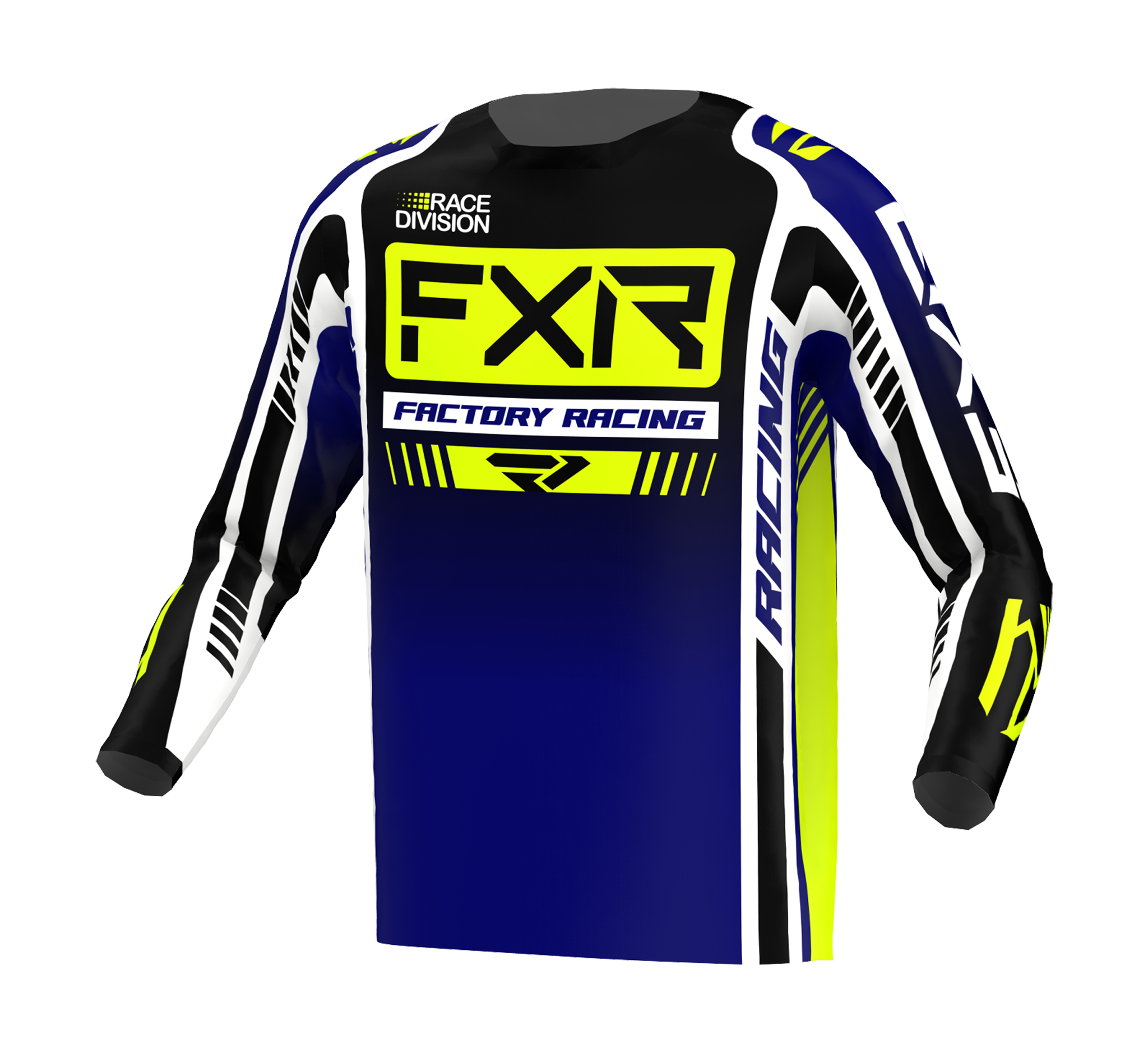FXR Cross Shirt Clutch Pro - Midnight / HiVis / Wit