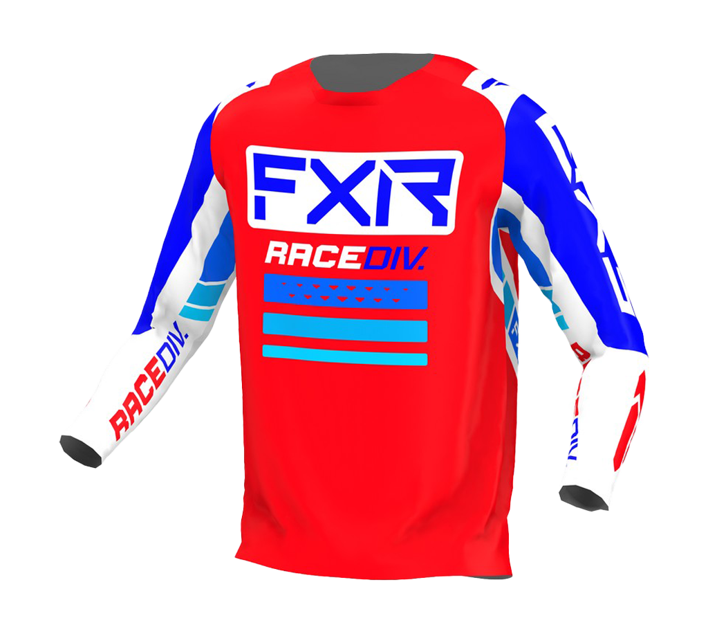 FXR Cross Shirt Clutch Pro - Rood / Royal Blauw / Wit