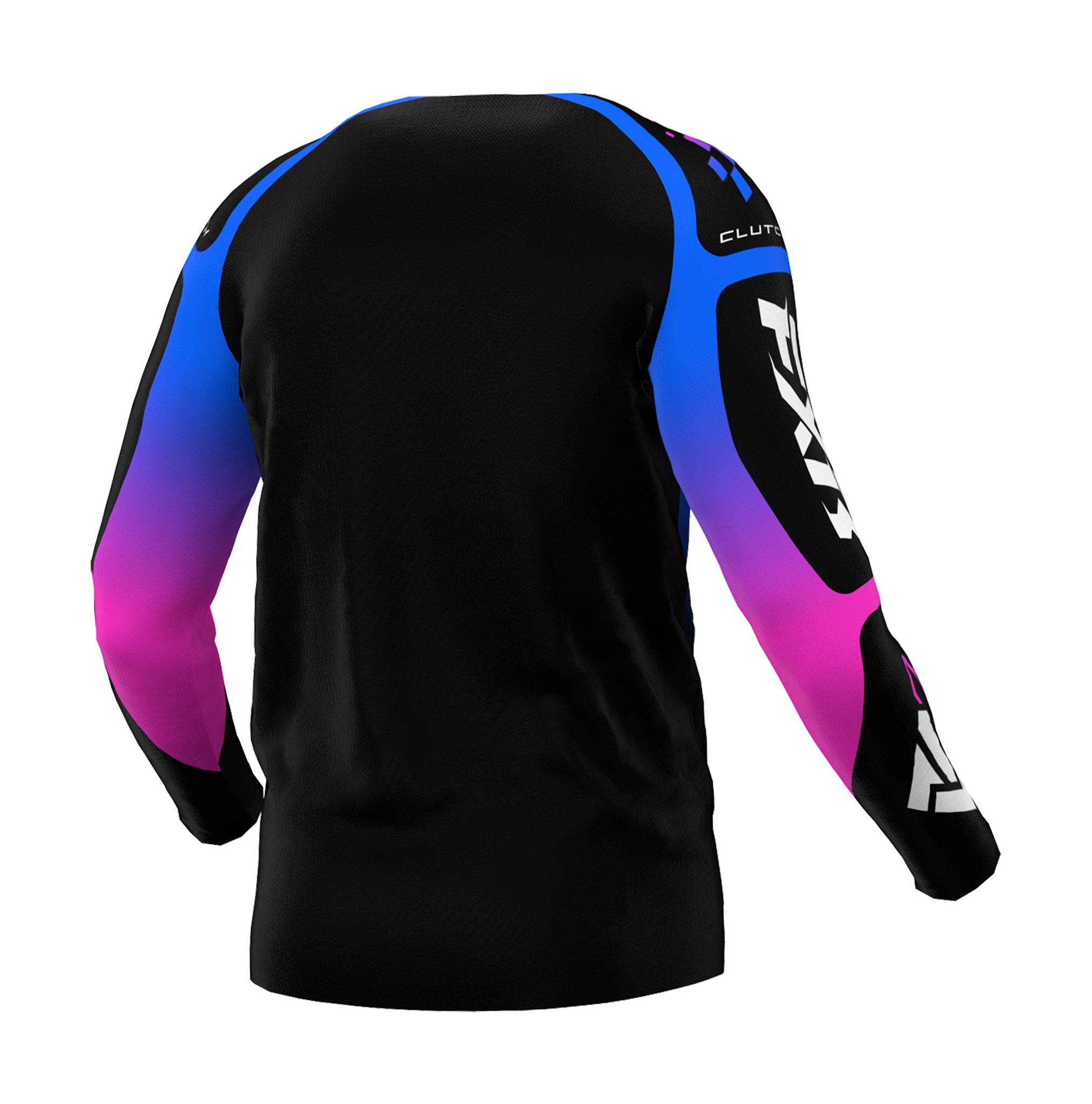 FXR Cross Shirt Clutch - Zwart / Blauw / Roze