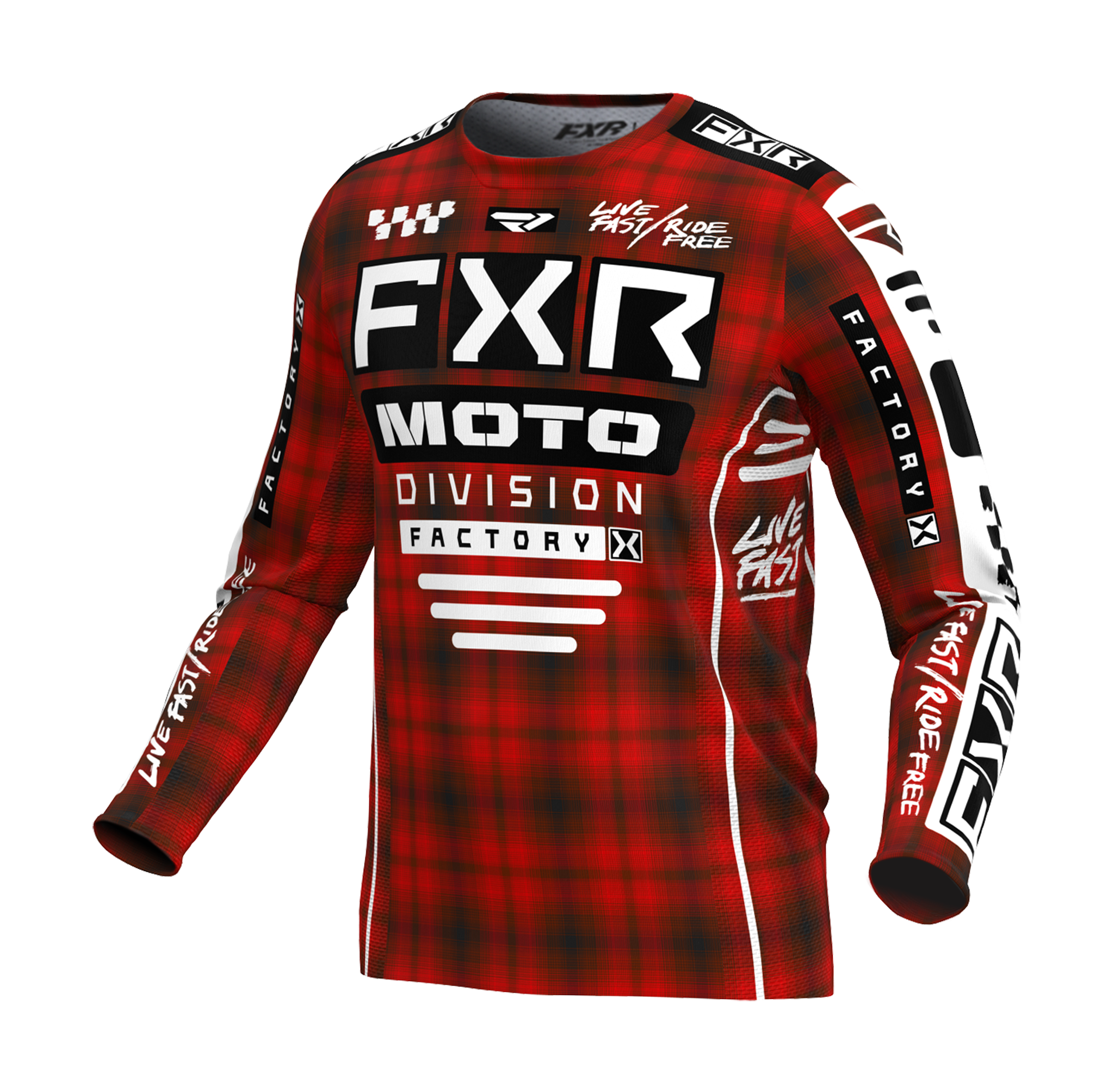 FXR Crosskleding Podium Gladiator - Rood Plaid