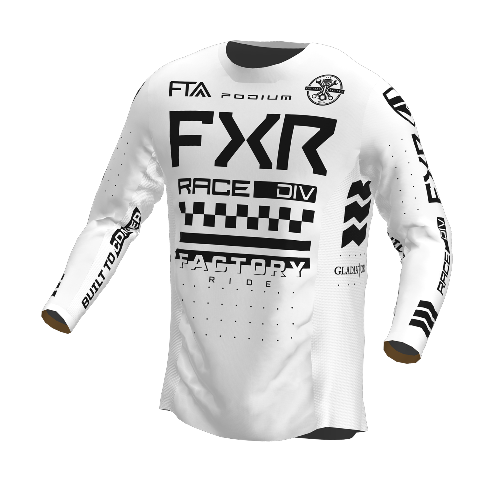 FXR Cross Shirt Podium Gladiator - Wit