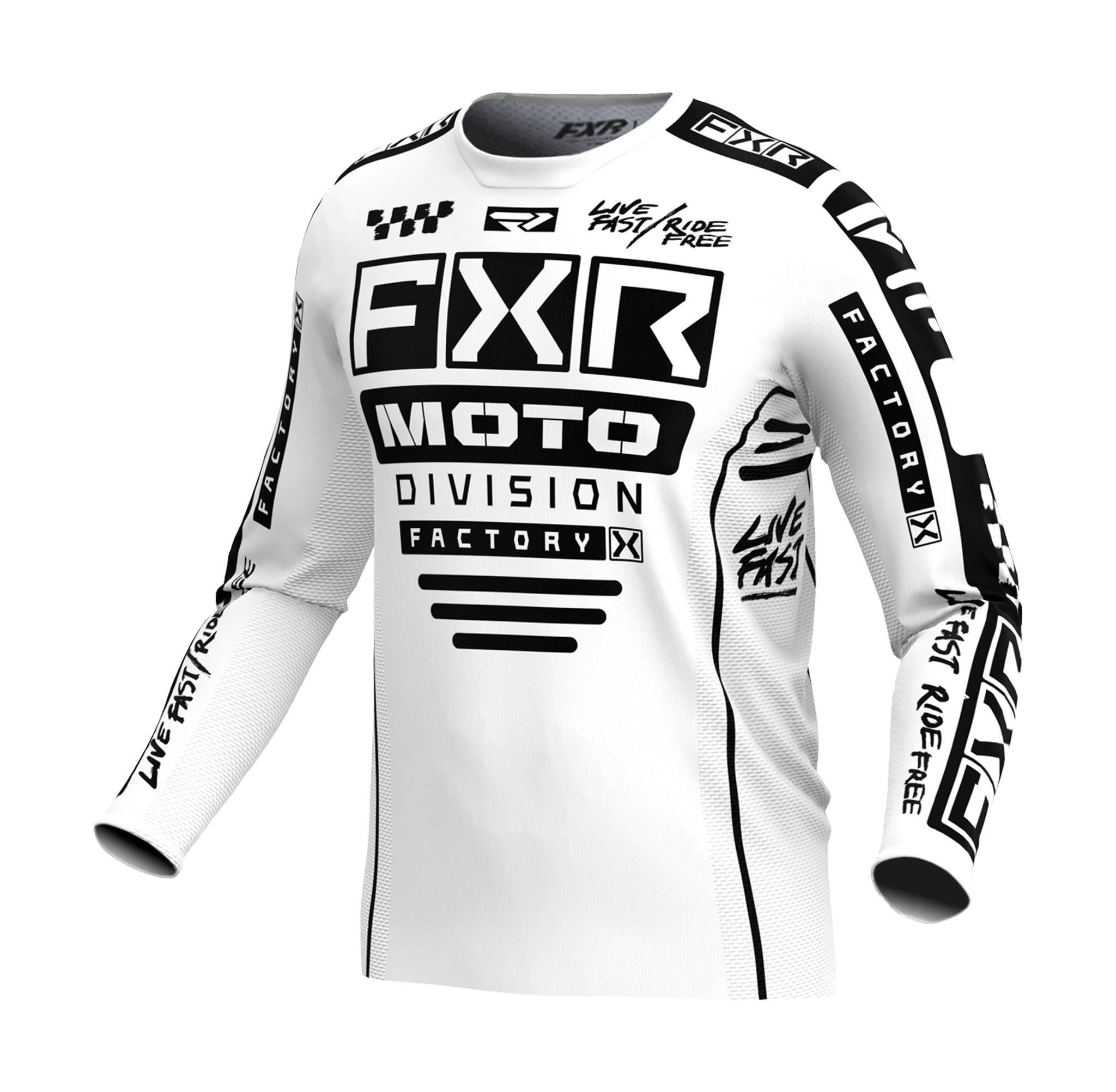 FXR Cross Shirt Podium Gladiator - Wit / Zwart
