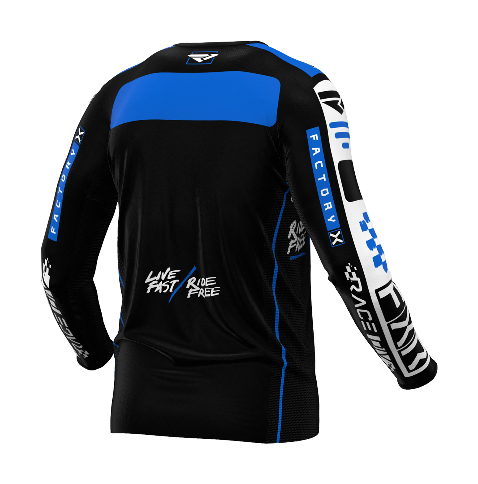 FXR Cross Shirt Podium Gladiator - Zwart / Blauw
