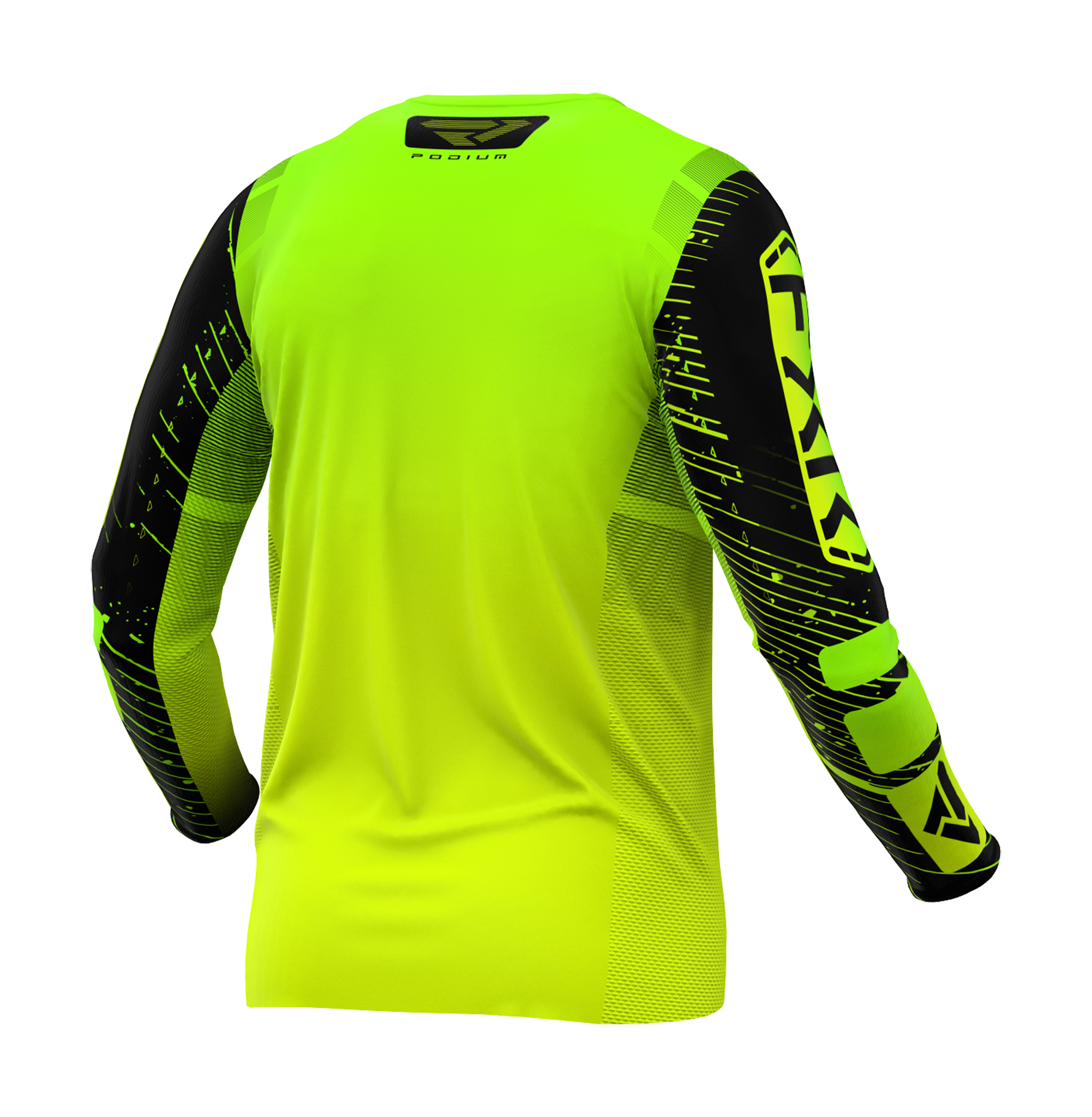 FXR Cross Shirt Podium - HiVis / Lime / Zwart