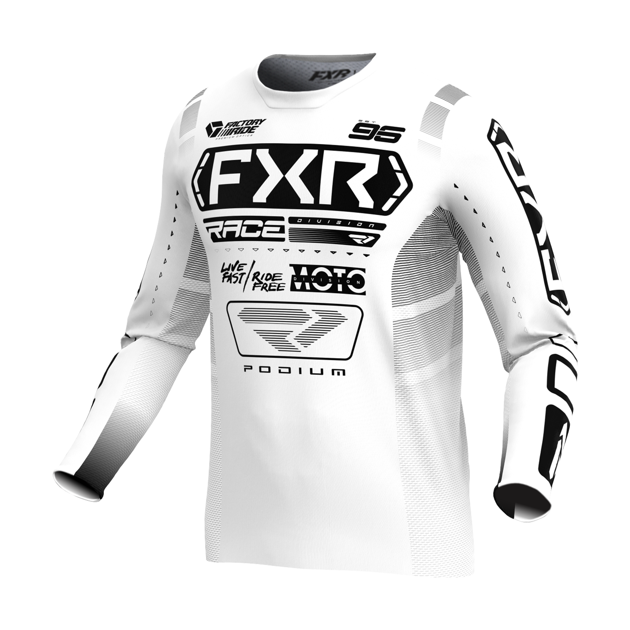 FXR Cross Shirt Podium - Wit / Zwart