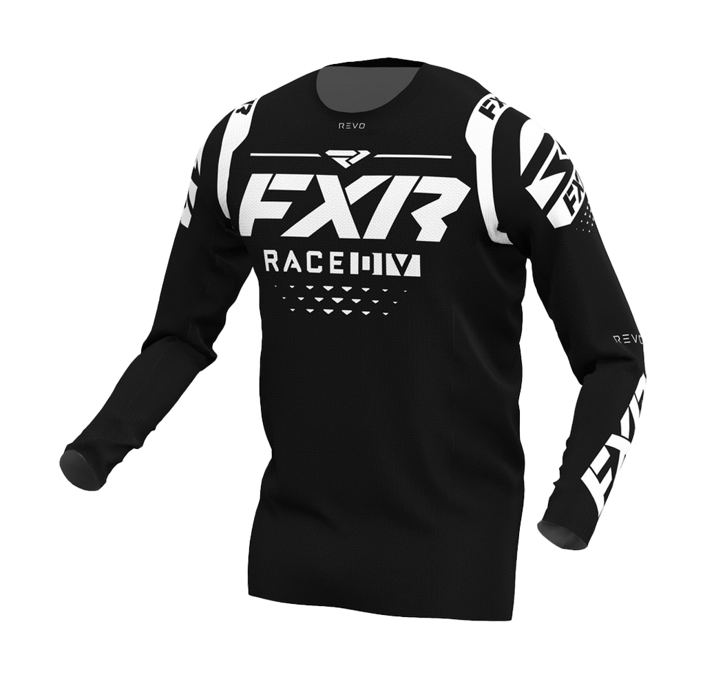 FXR Cross Shirt Revo - Zwart / Wit
