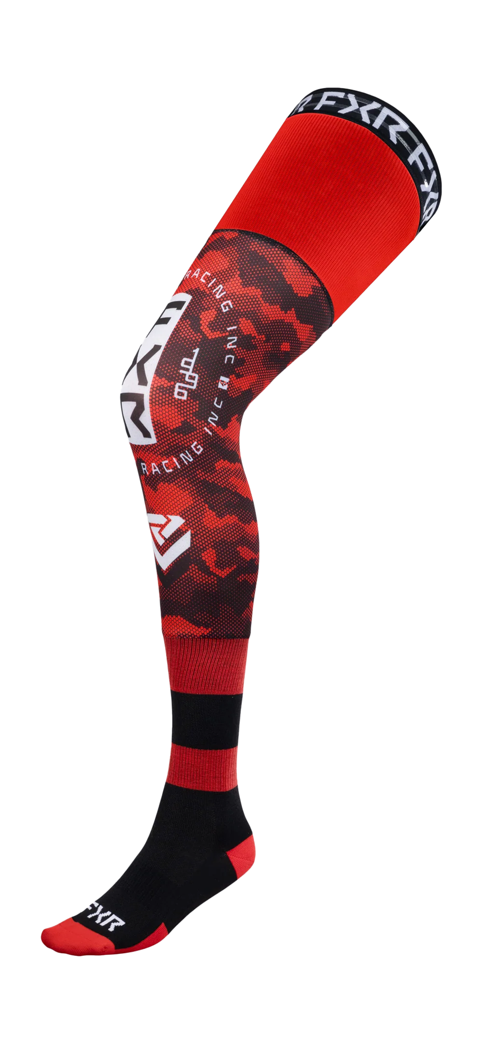 FXR Cross Sokken Lang Kniebrace - Rood / Zwart