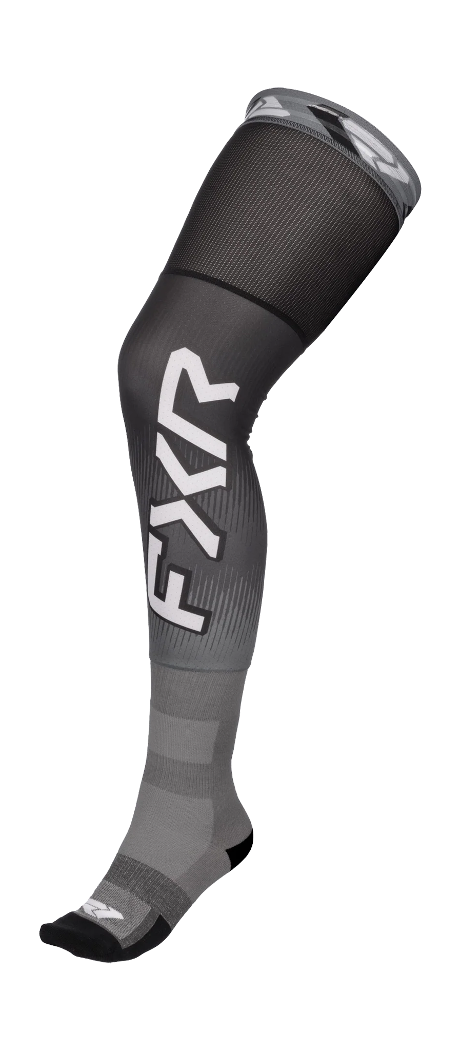 FXR Cross Sokken Lang Kniebrace - Zwart / Wit