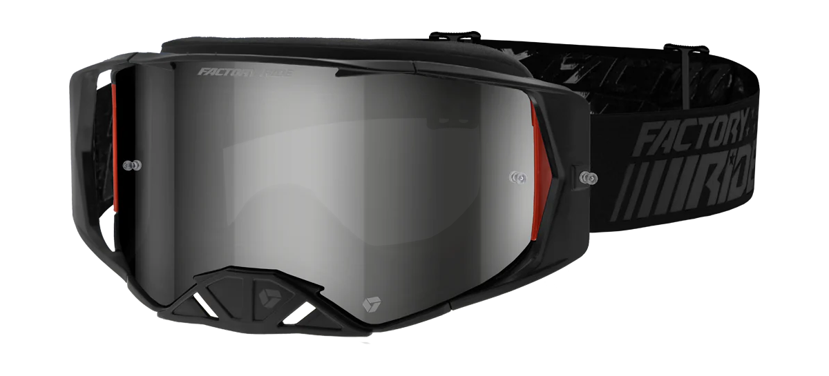 FXR Crossbril Factory Ride - Obsidian - Smoke / Zilver Lens