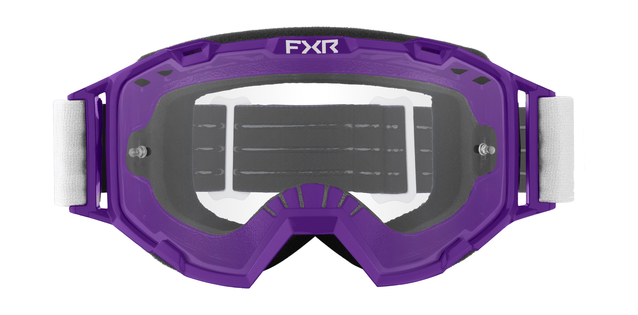 FXR Crossbril Maverick Prime - Paars / Wit / Zwart - Clear Lens