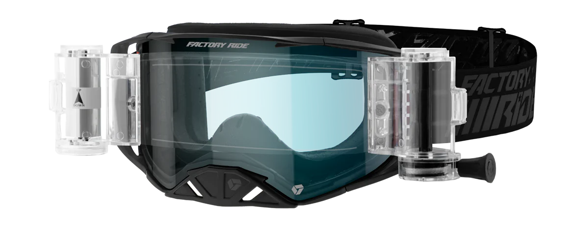 FXR Crossbril Roll-Off Factory Ride - Obsidian - Clear Lens