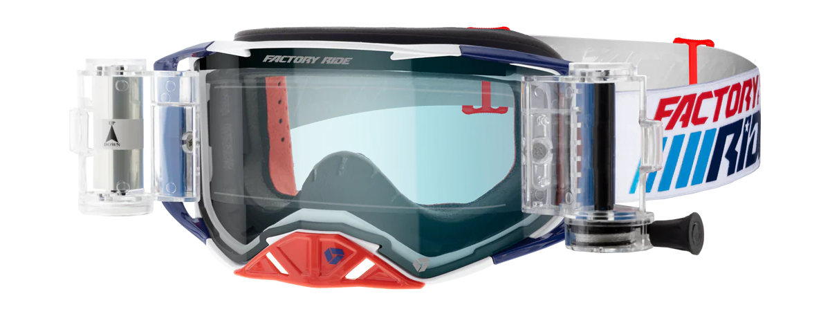 FXR Crossbril Roll-Off Factory Ride - Patriot - Clear Lens