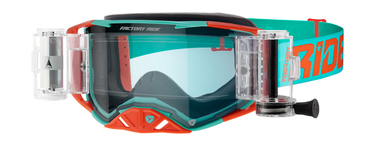 FXR Crossbril Roll-Off Factory Ride - Pepper-Mint - Clear Lens
