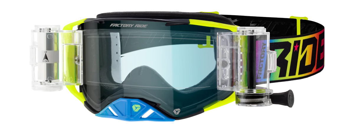 FXR Crossbril Roll-Off Factory Ride - Spectrum - Clear Lens