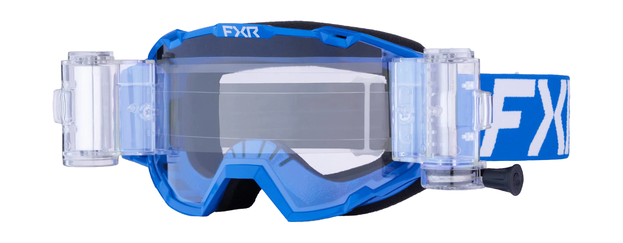 FXR Crossbril Roll-Off Maverick Prime - Blauw - Clear Lens