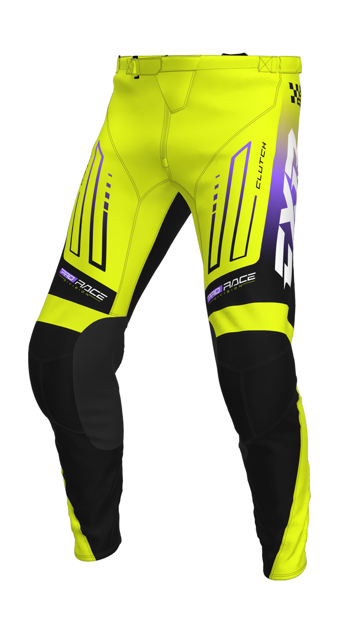 FXR Crossbroek 2026 Clutch - HiVis / Zwart / Paars