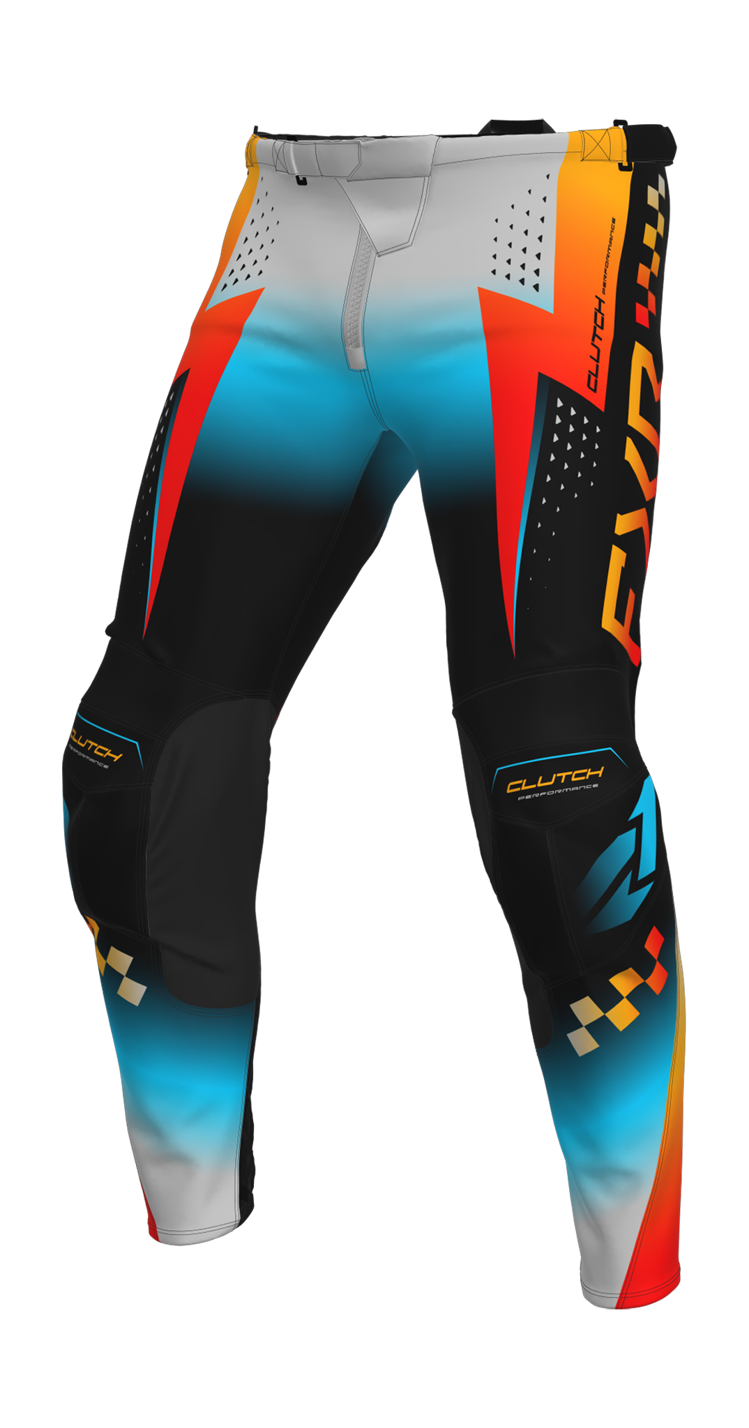 FXR Crossbroek 2026 Clutch Pro - Grijs / Sky / Oranje