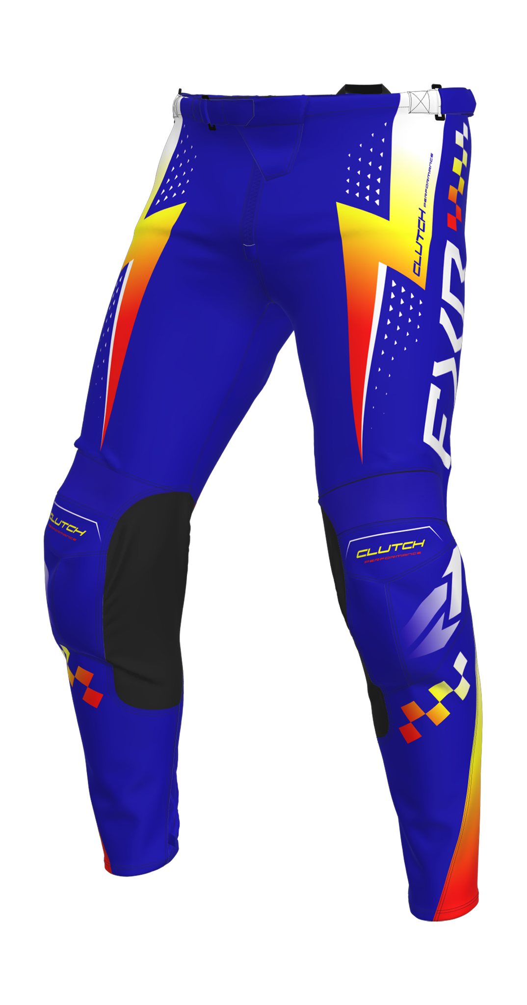 FXR Crossbroek 2026 Clutch Pro - Royal / Geel / Rood