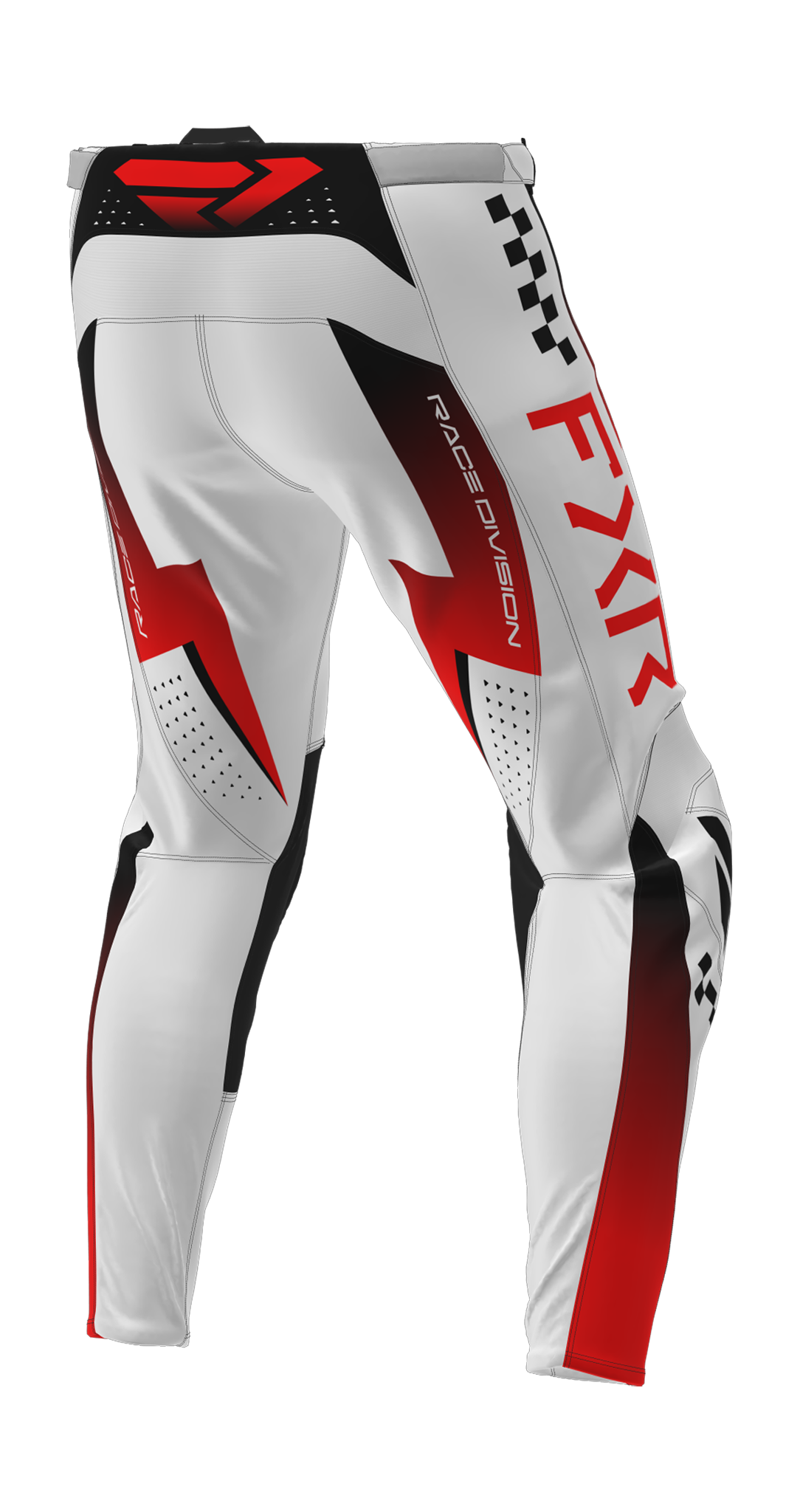 FXR Crossbroek 2026 Clutch Pro - Wit / Rood / Zwart