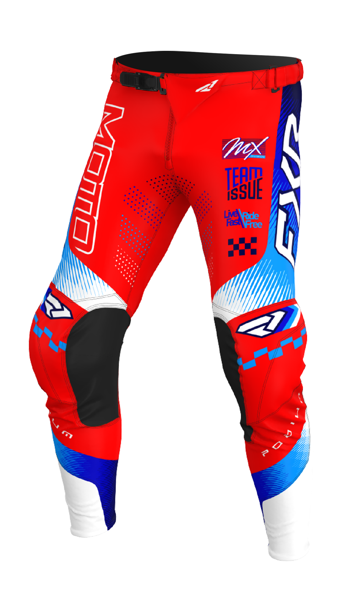 FXR Crossbroek 2026 Podium Gladiator - Rood / Blauw / Wit