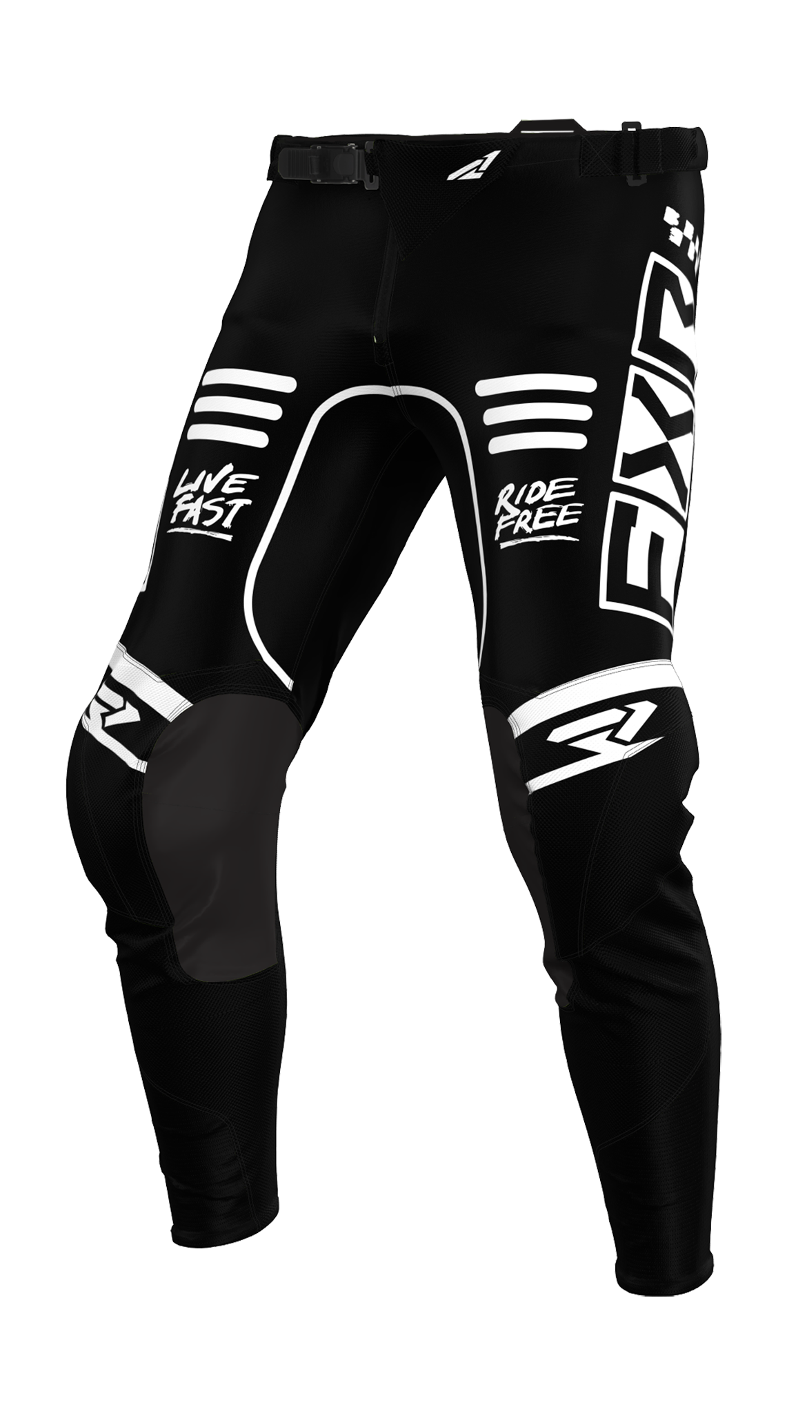 FXR Crossbroek Podium Gladiator - Zwart / Wit
