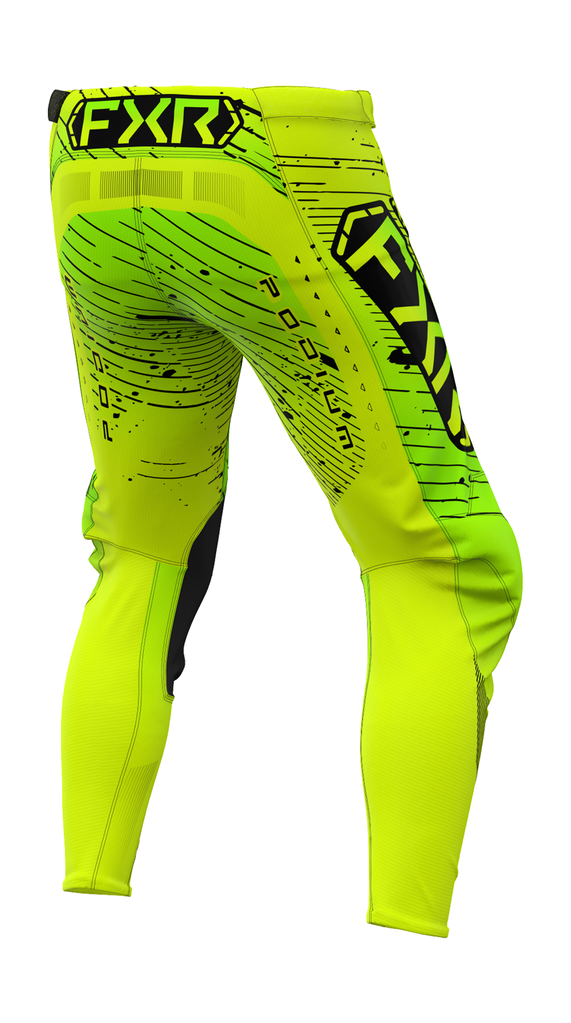FXR Crossbroek Podium - HiVis / Lime / Zwart