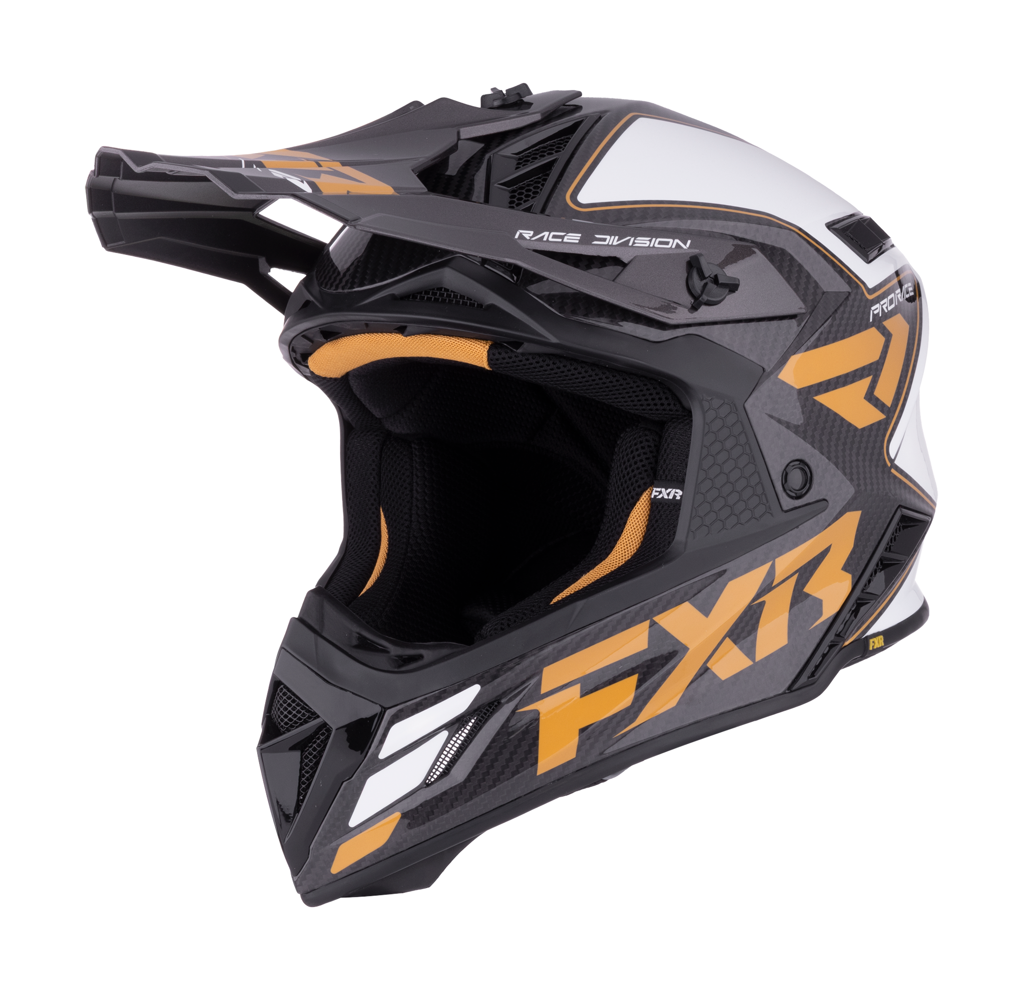 FXR Crosshelm Helium Carbon - Goud / Wit