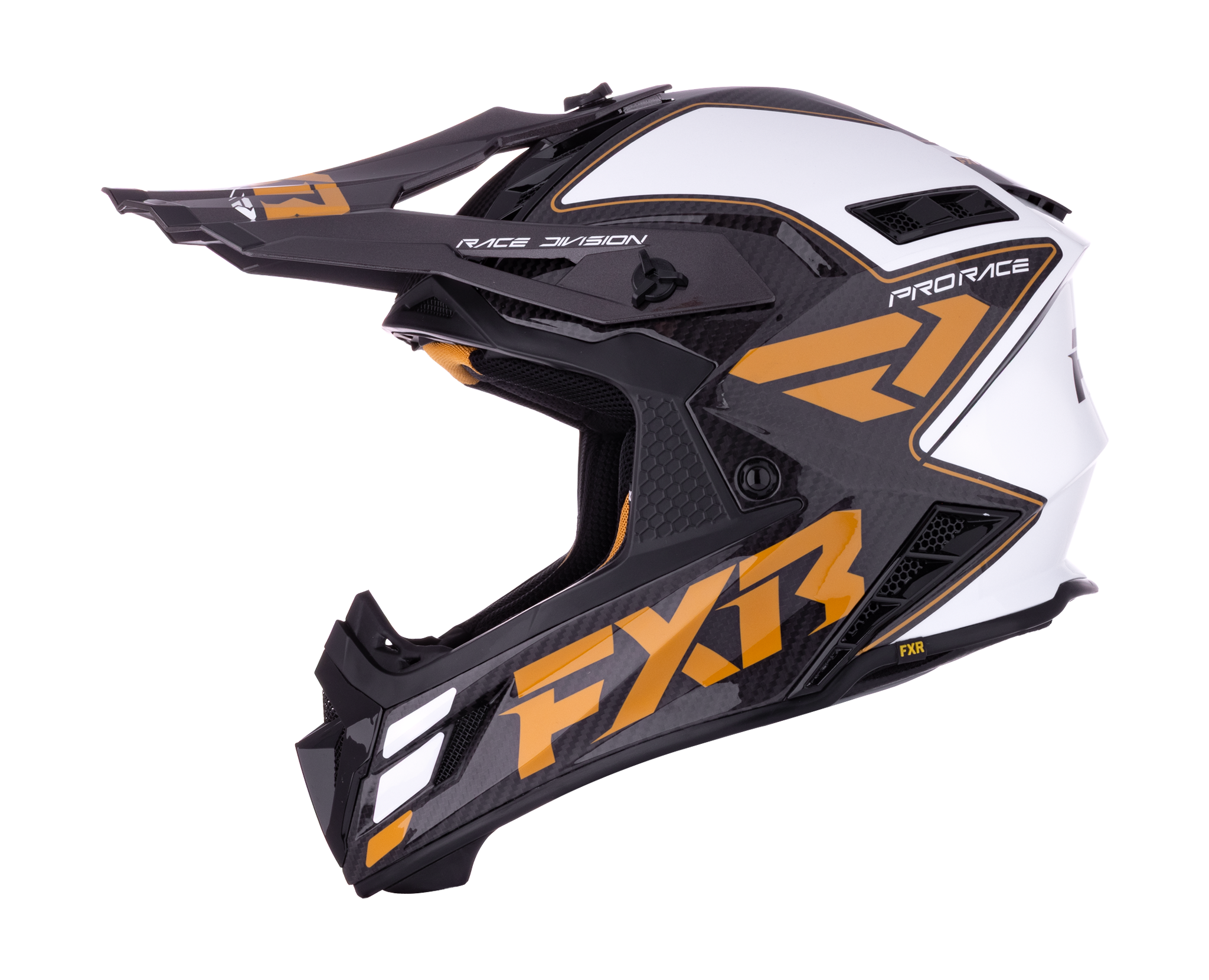 FXR Crosshelm Helium Carbon - Goud / Wit