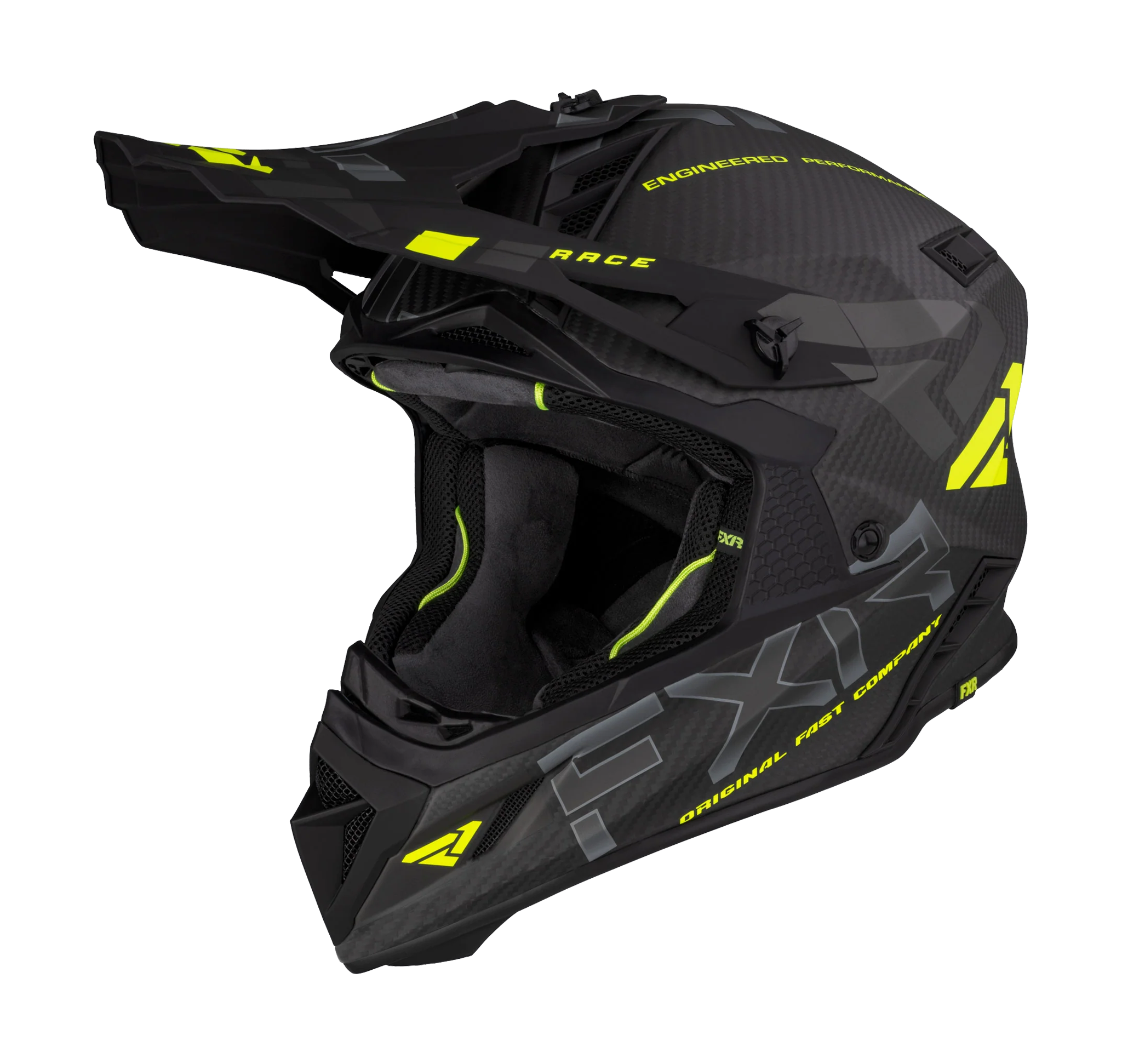 FXR Crosshelm Helium Carbon - HiVis / Charcoal