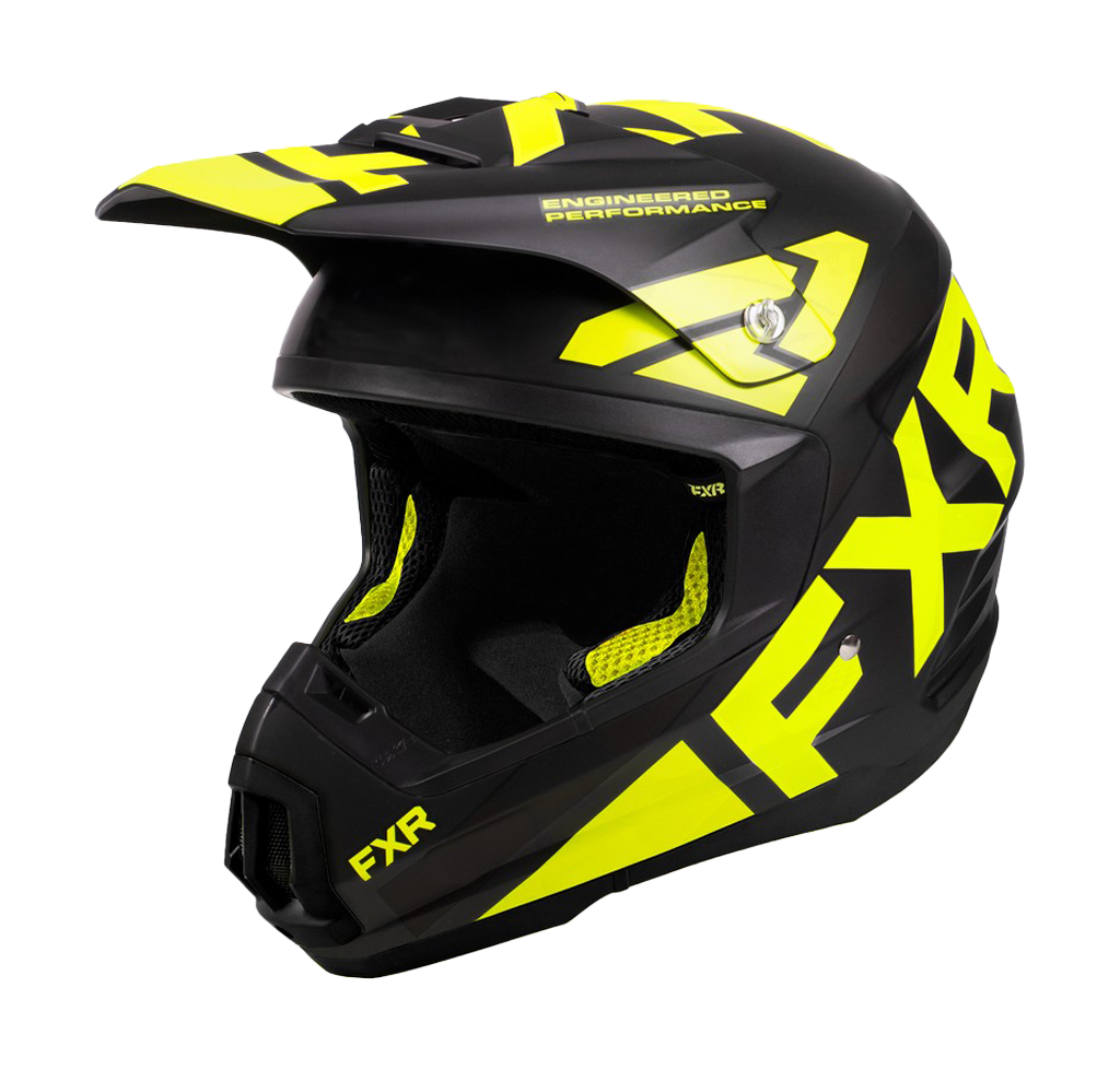 FXR Crosshelm Torque Team - Zwart / High-vis