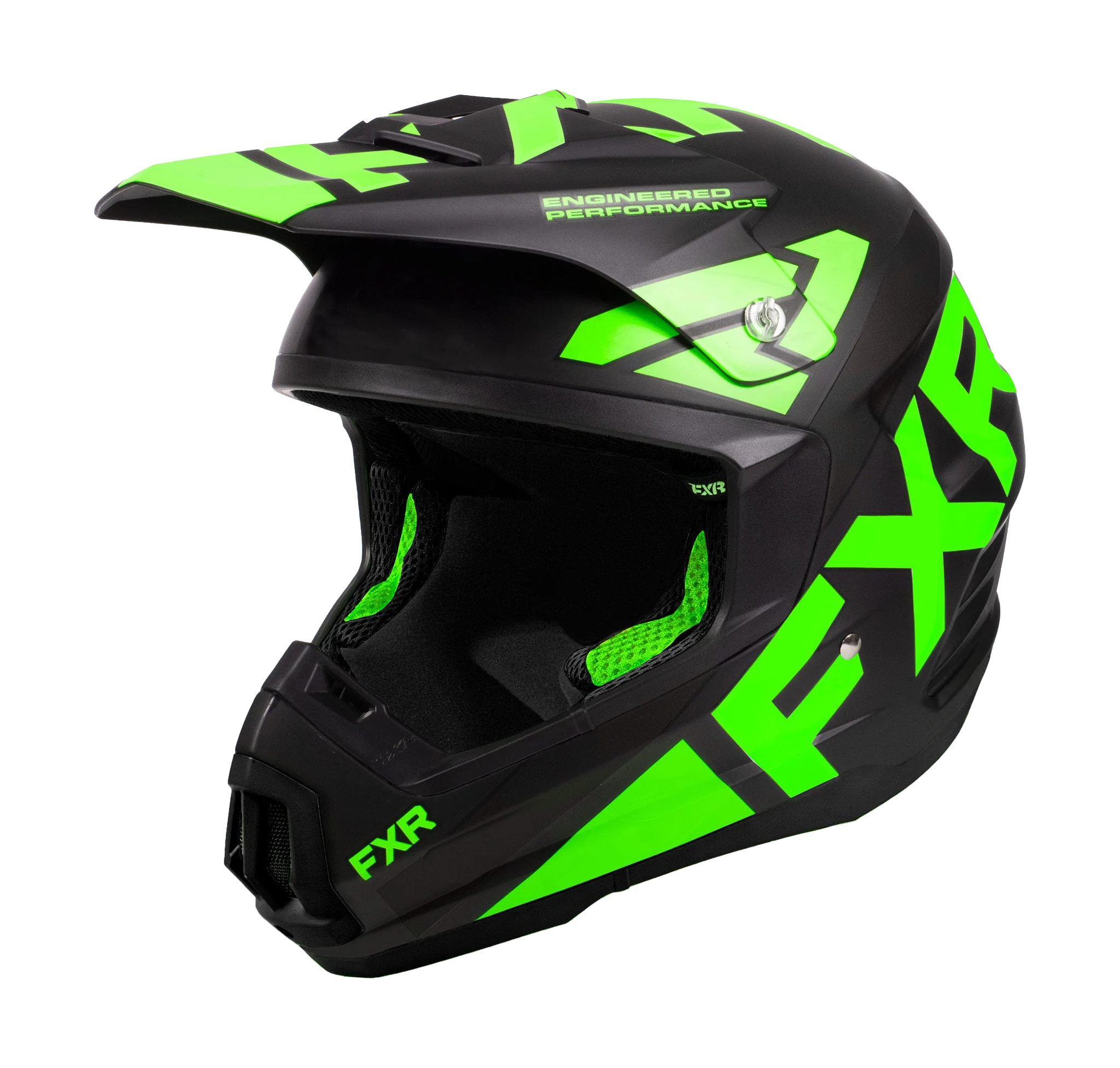 FXR Crosshelm Torque Team - Zwart / Lime