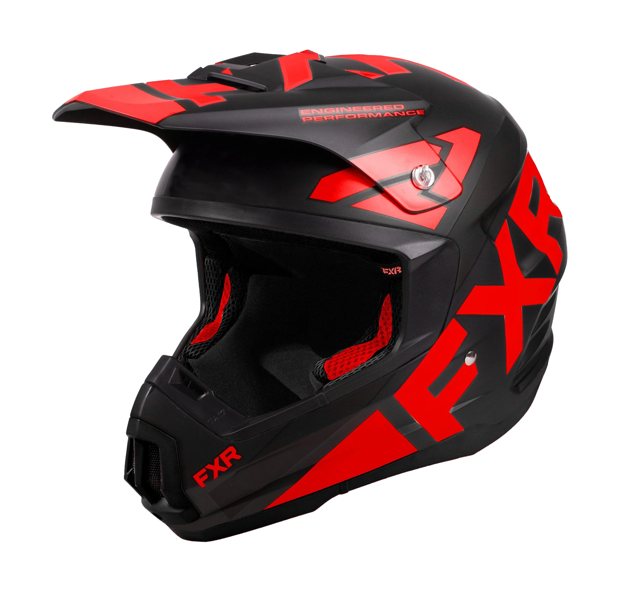 FXR Crosshelm Torque Team - Zwart / Rood