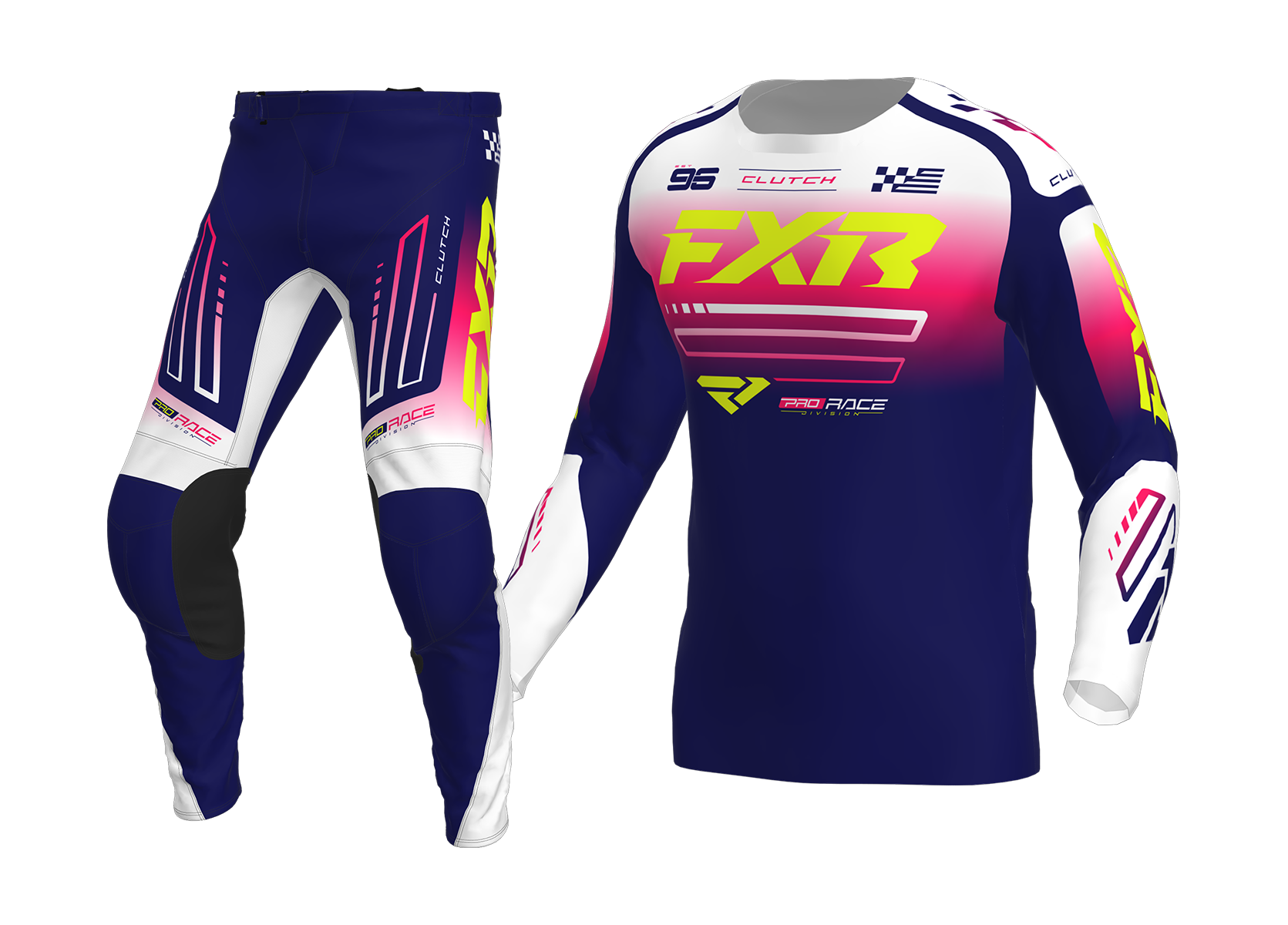 FXR Crosskleding 2026 Clutch - Navy / Razz / Wit