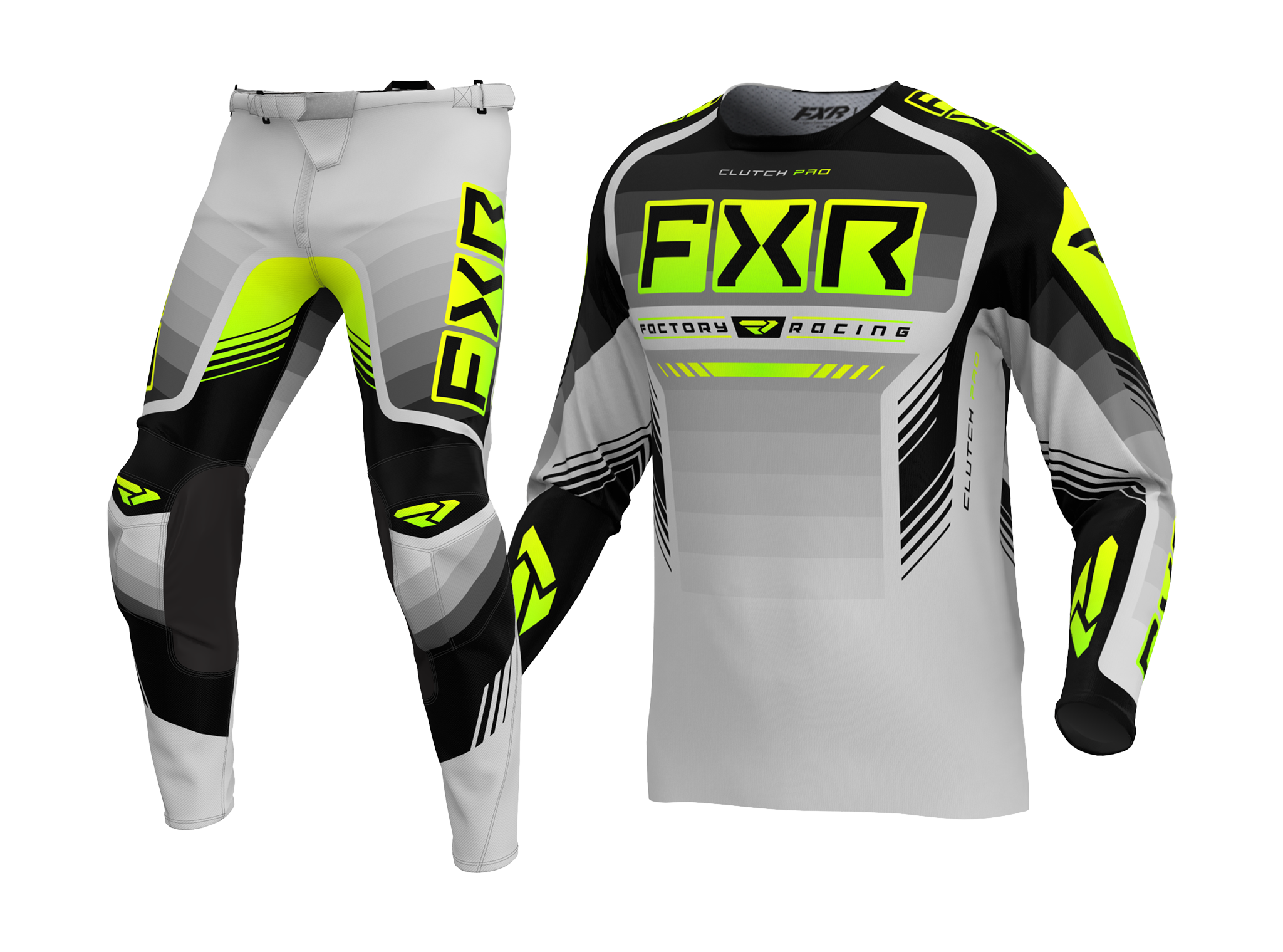 FXR Crosskleding Clutch Pro - Grijs / HiVis