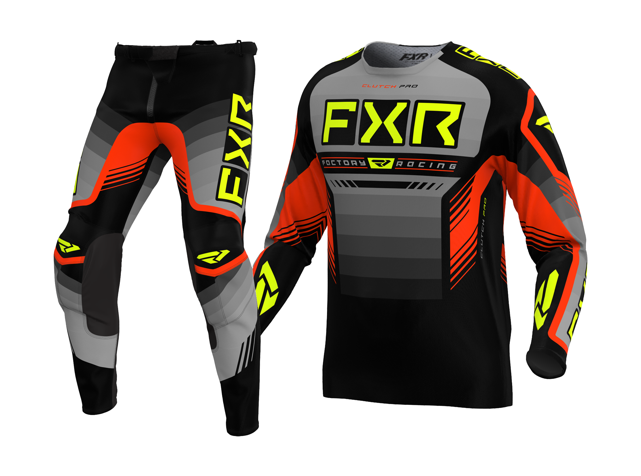 FXR Crosskleding Clutch Pro - Grijs / Nuke / HiVis