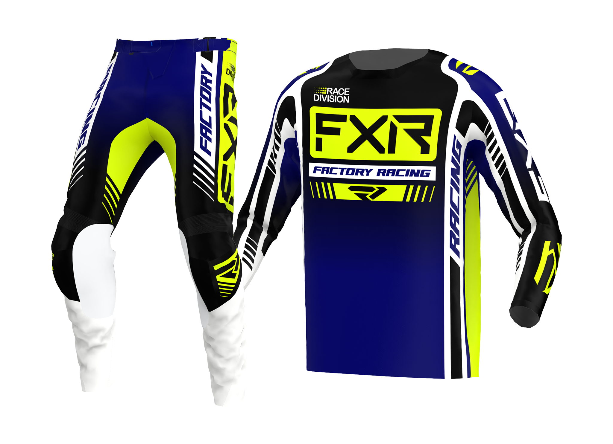 FXR Crosskleding Clutch Pro - Midnight / HiVis / Wit