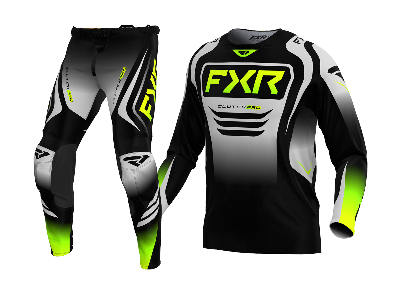 FXR Crosskleding Clutch Pro - Zwart / Grijs / HiVis
