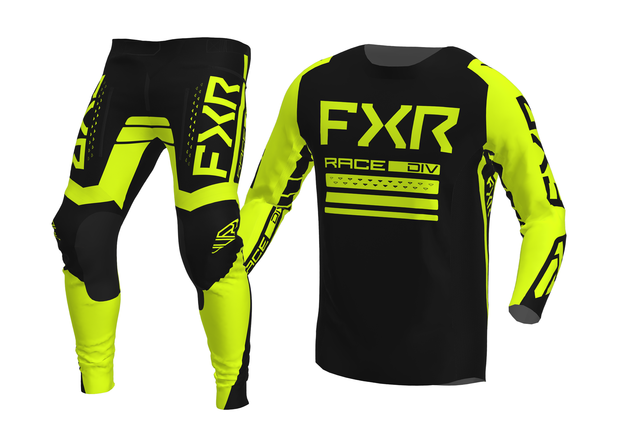 FXR Crosskleding Contender - Zwart / High-vis